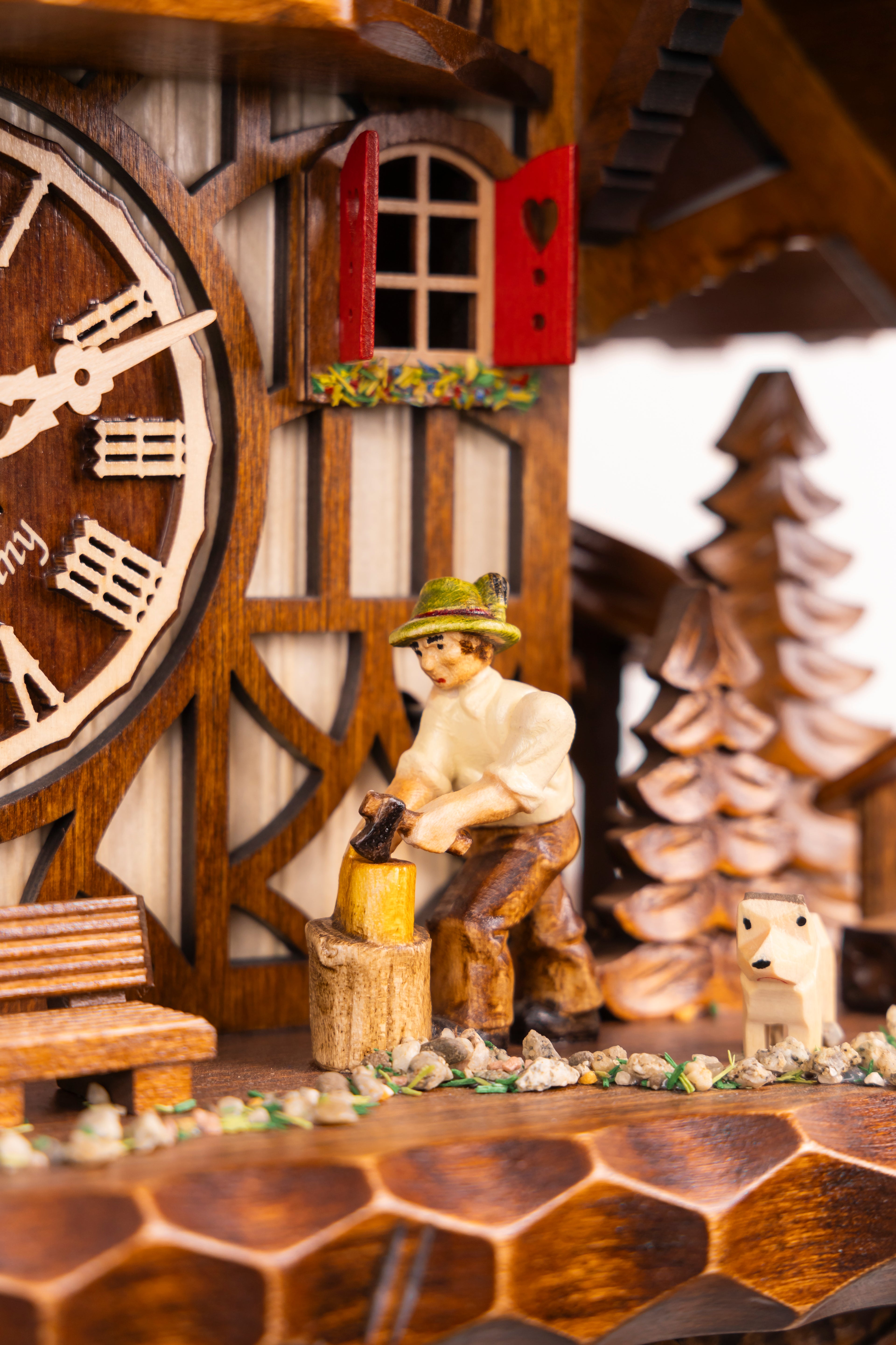 KQ 31  - Wood Cutter With Pine Tree